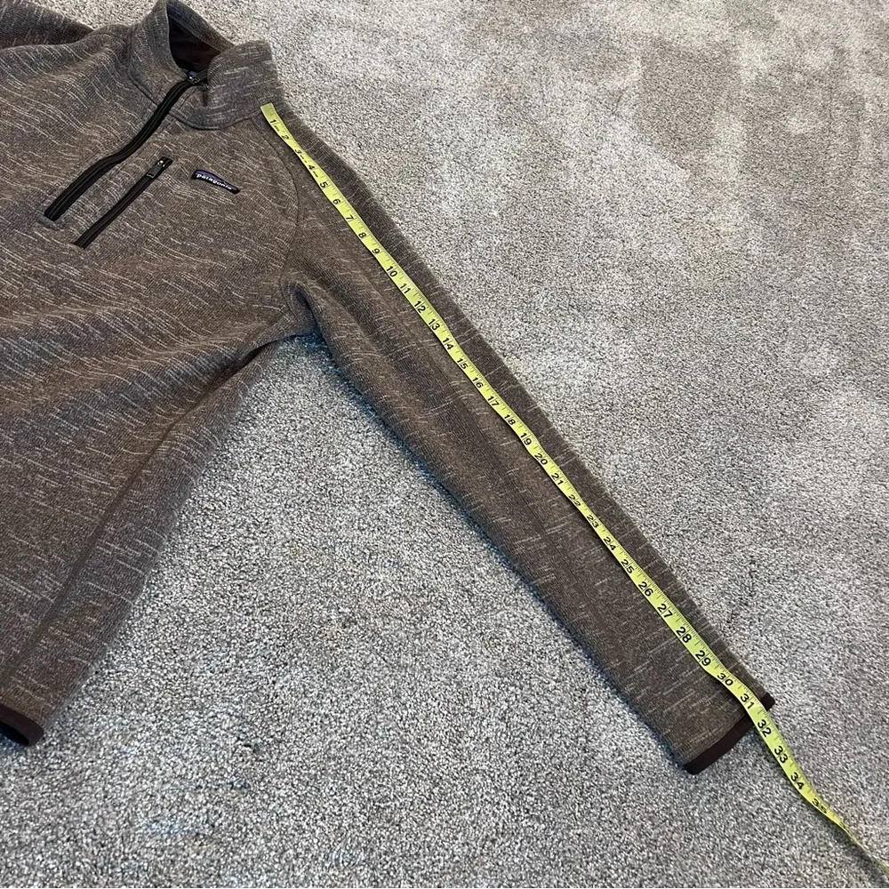 Patagonia Men’s Better Sweater 1/4 Zip Fleece Brown Polyester STY25522 Sz medium